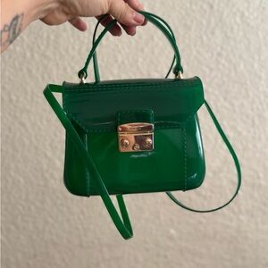 Furla Mini Bag in Shiny Green with Gold Furla Italy